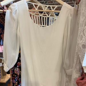 Cream with Cute Back Detailed Dress